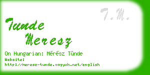 tunde meresz business card